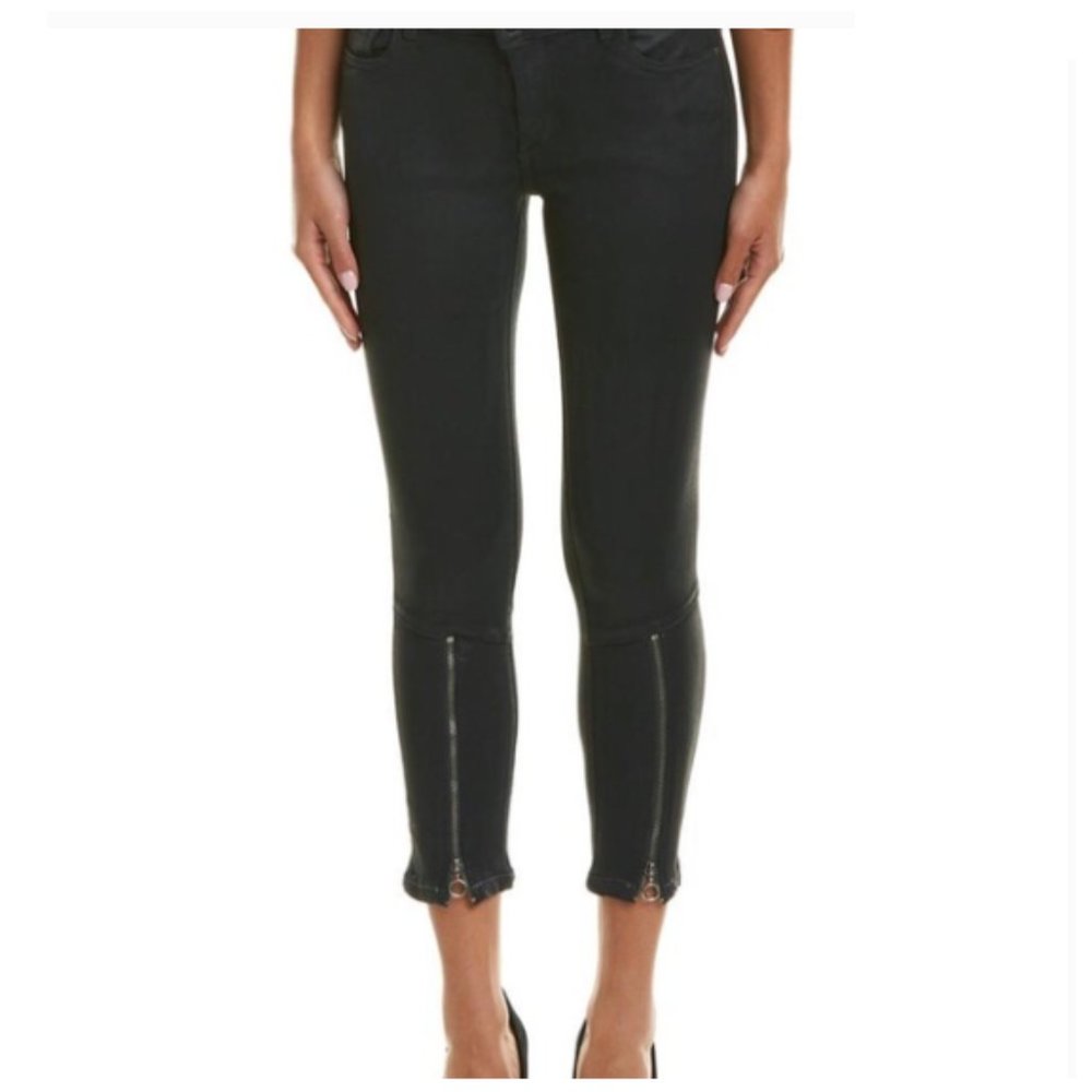 DL 1961 Florence Emerald Intra-sculpt Crop Coated Jeans (1232)